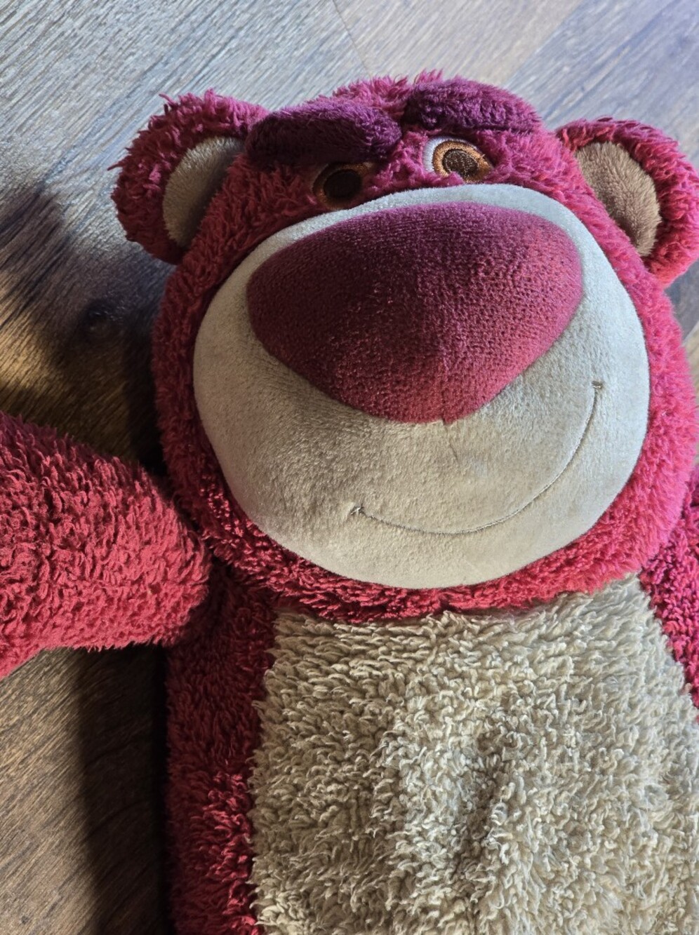 Disney Pink and Cream Lotso Plush Bear Stuffed Toy - Picture 5 of 9